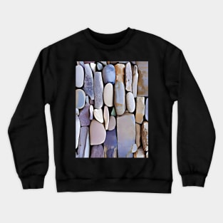 A pattern of many colored and oblong, square and round stones Crewneck Sweatshirt